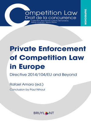 cover image of Private Enforcement of Competition Law in Europe